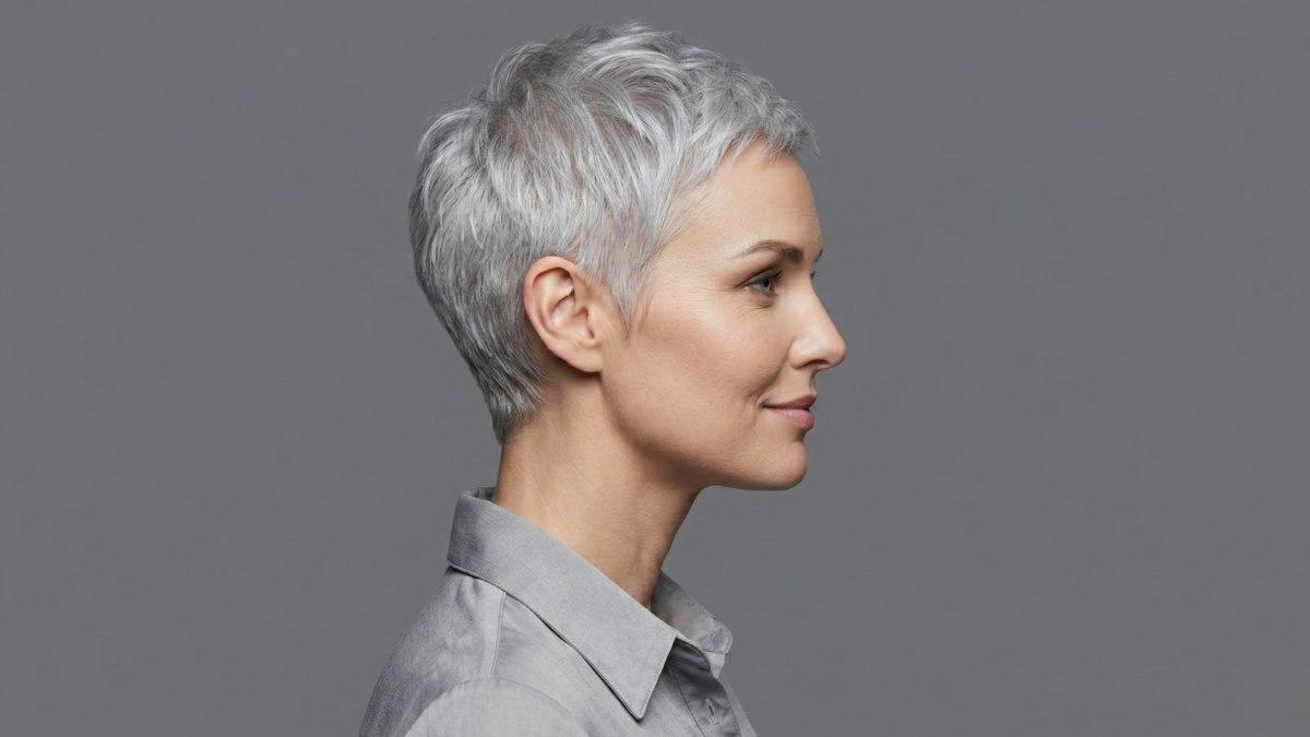 20 Grauer Pixie Cut Ideen Die Graues Haar Modern