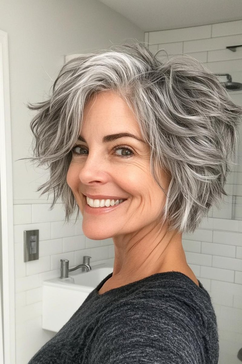 Zerzauster grauer Pixie Cut