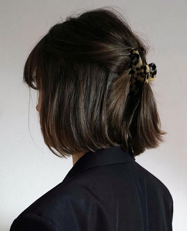 Haarklammer Frisuren kurze Haare elegant stylen