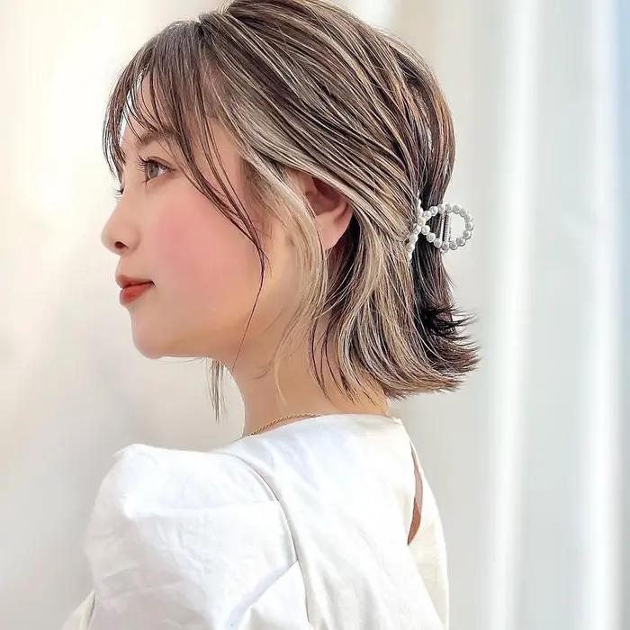 Strähnen kurze Haare Klammer