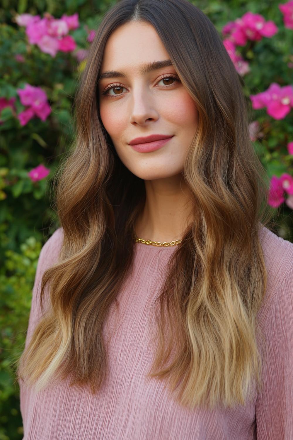 15. Herbst Haare Frauen 2026: Warmes Bronde mit weichem Face-Framing