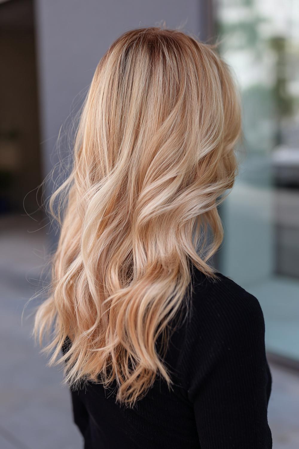 19. Herbst Haare Frauen 2026: Buttercream-Blond mit weichen Innenwellen