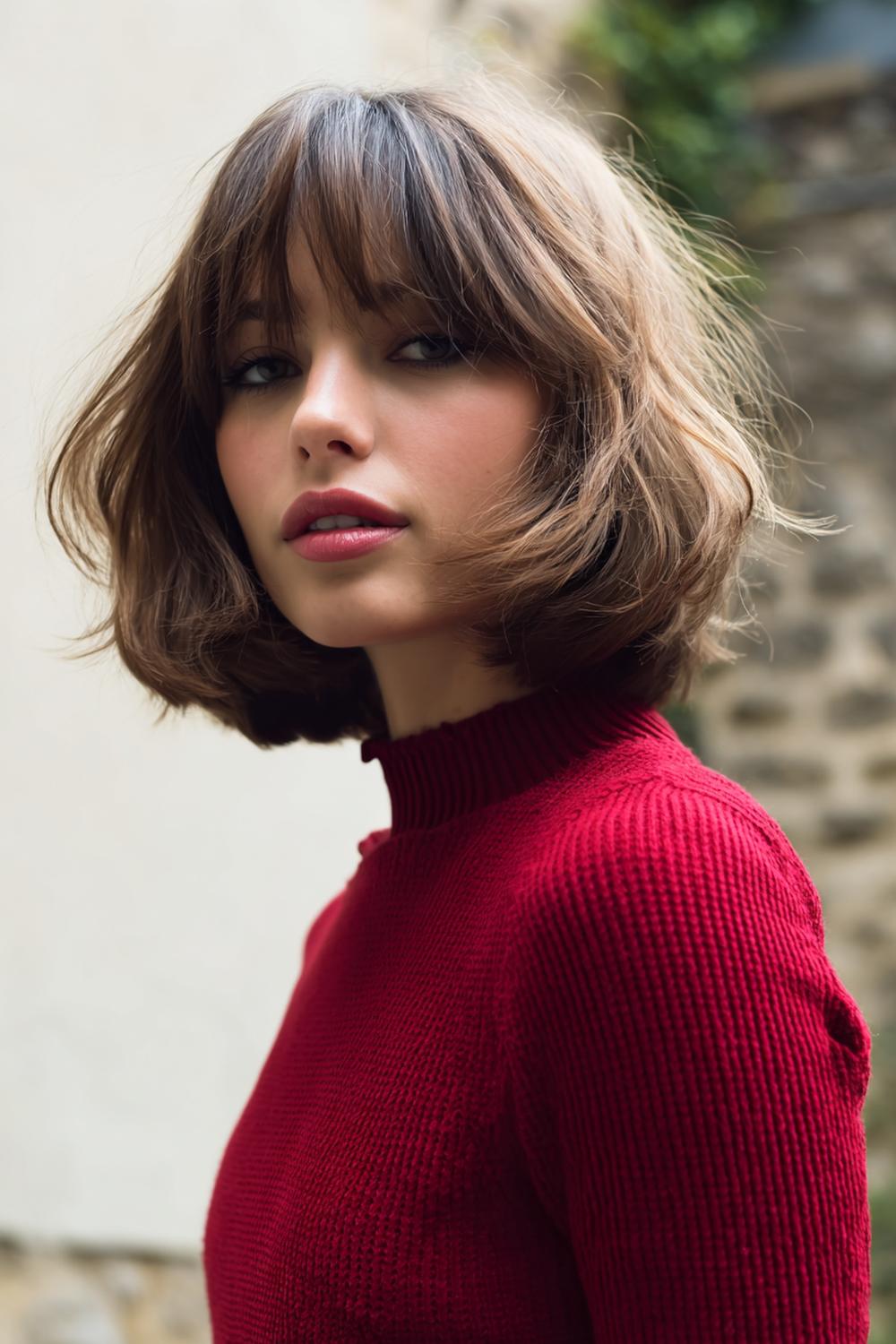 5. Herbst Haare Frauen 2026: French Bob mit Mikro-Fransen