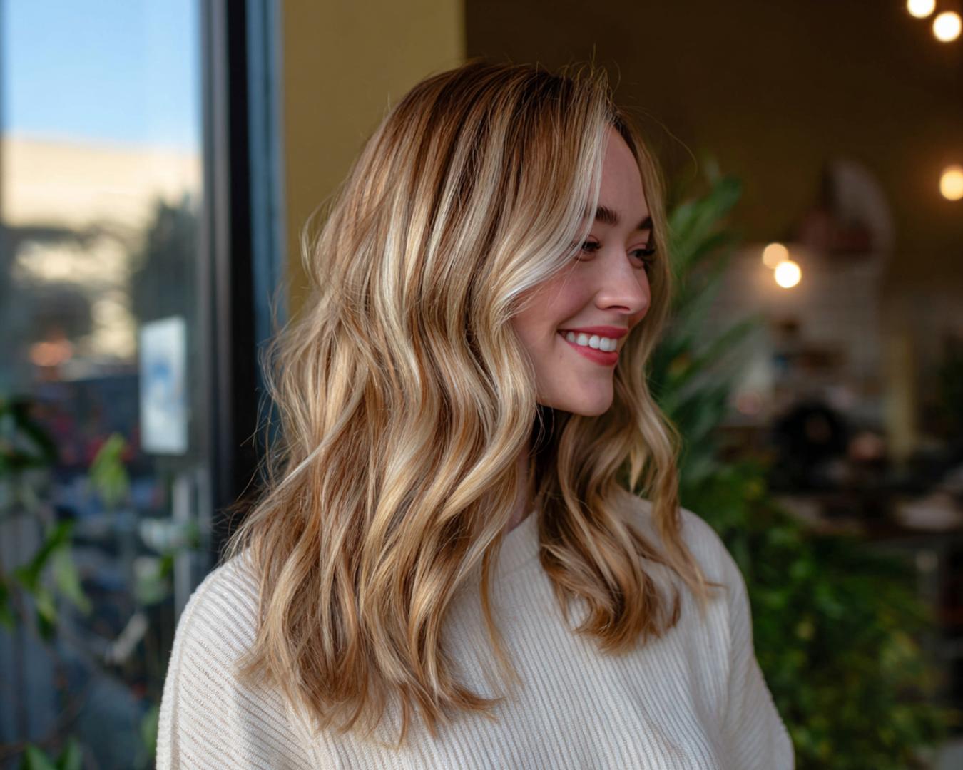 Long Wavy Honey Blonde