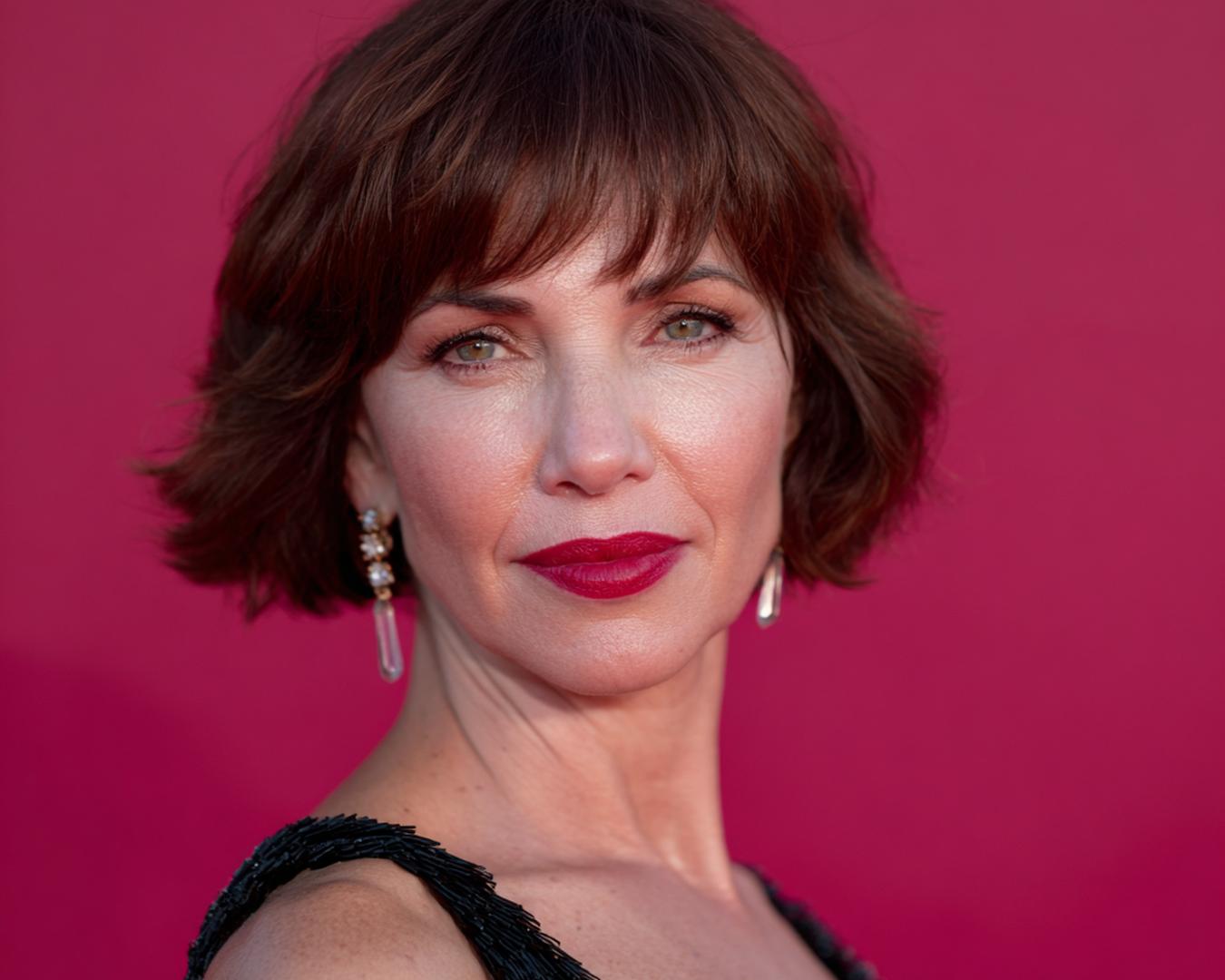 Choppy Brown Bob With Bangs