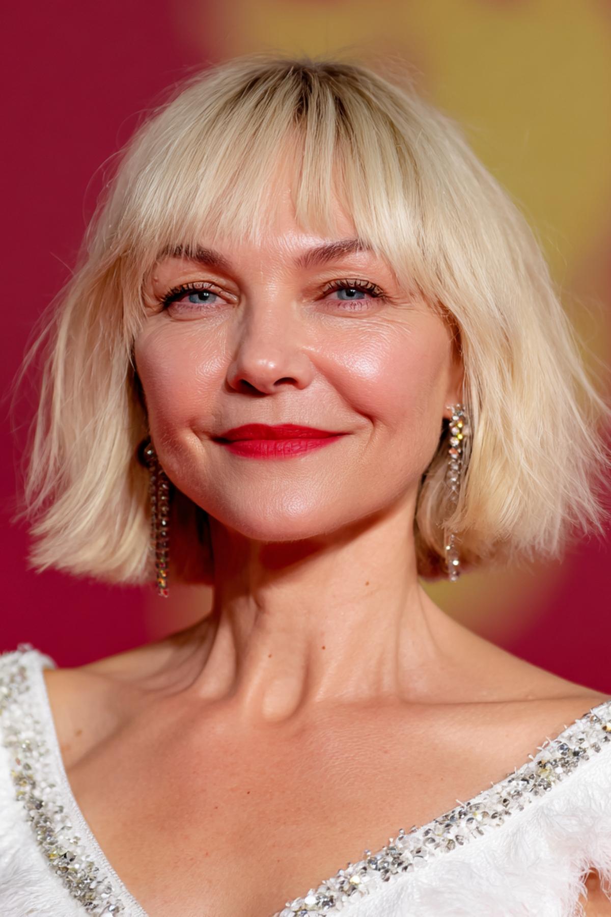 Blonde Choppy Bob With Fringe