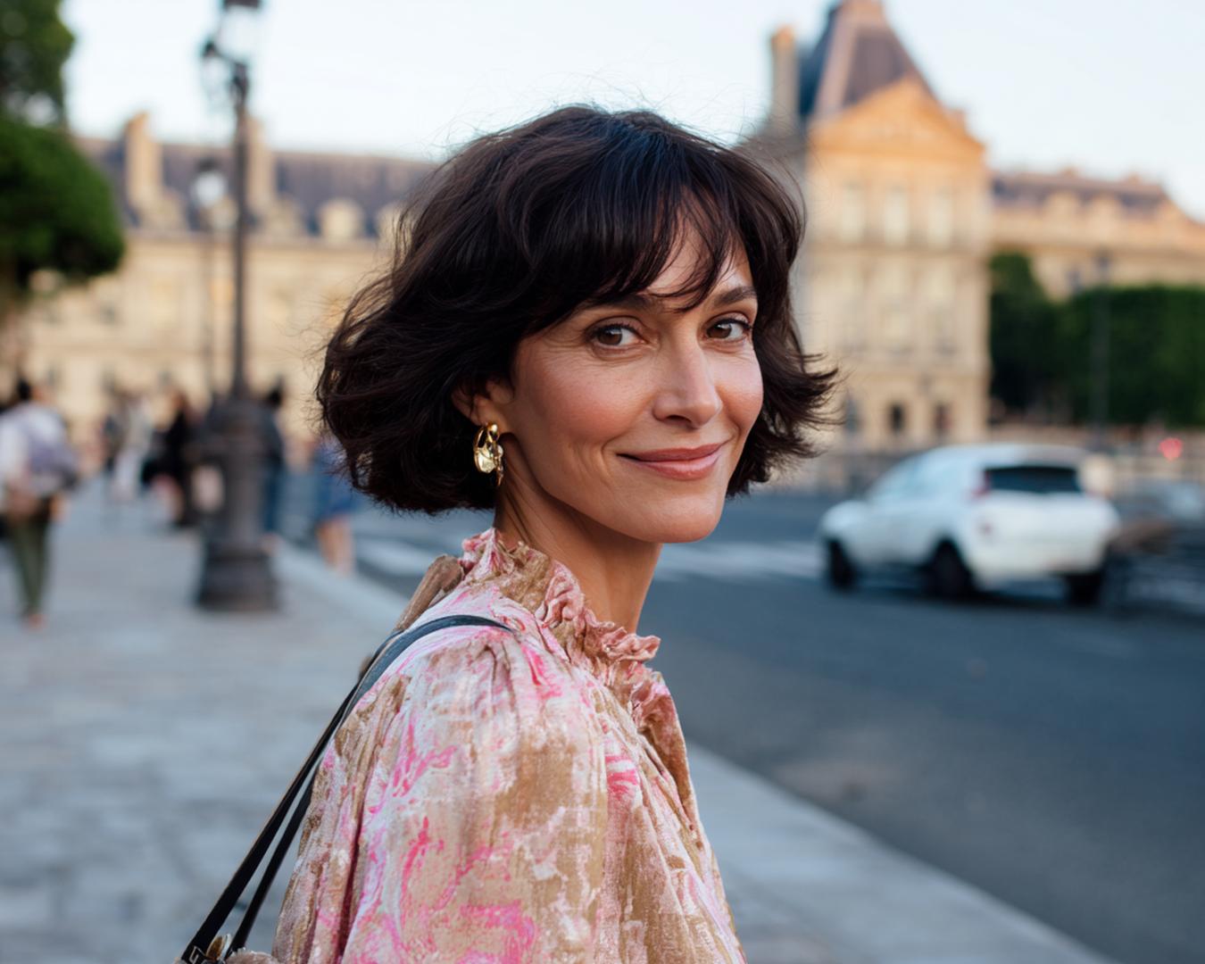 Brown Bob With Curtain Bangs