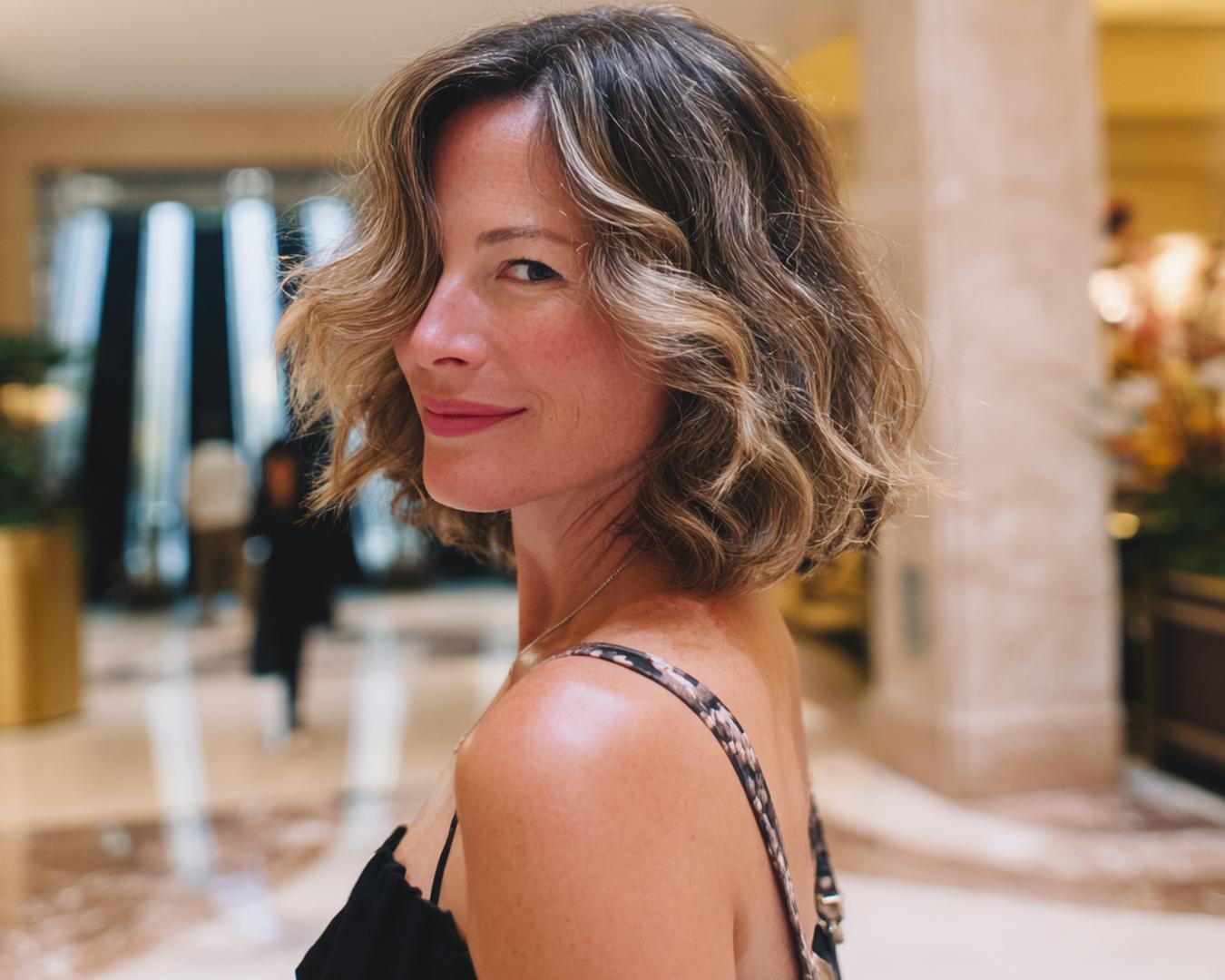 Wavy Long Bob With Highlights