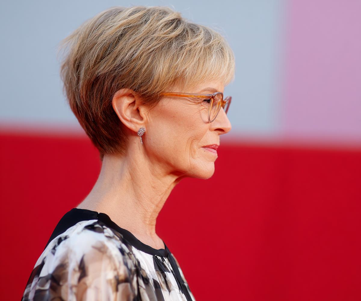 Short Blonde Textured Pixie