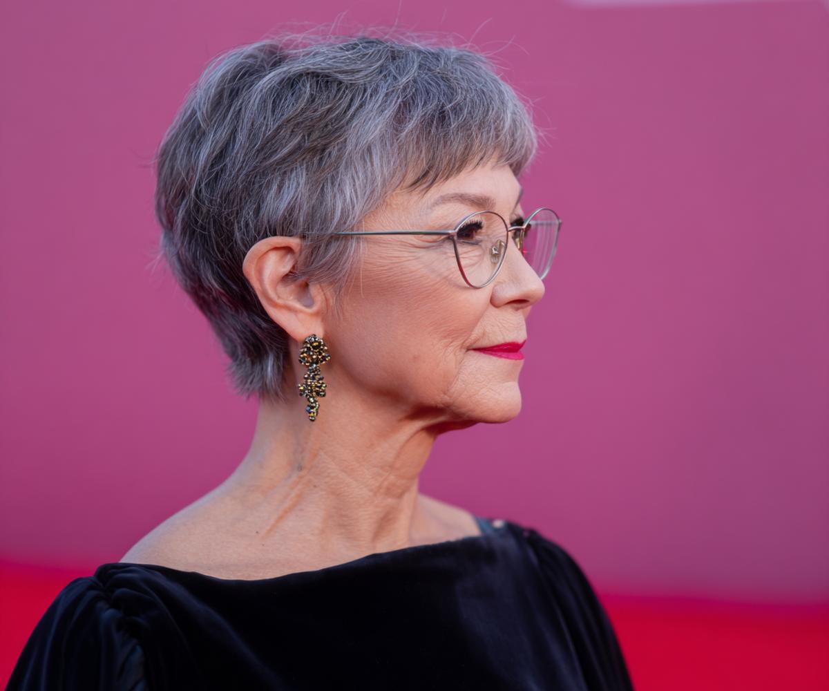 Gray Short Pixie Cut