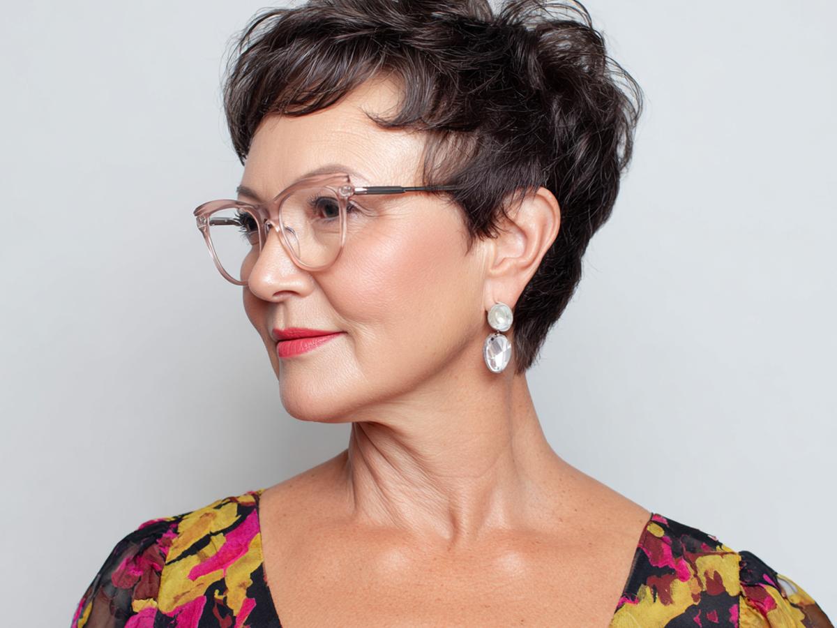 Short Dark Curly Pixie