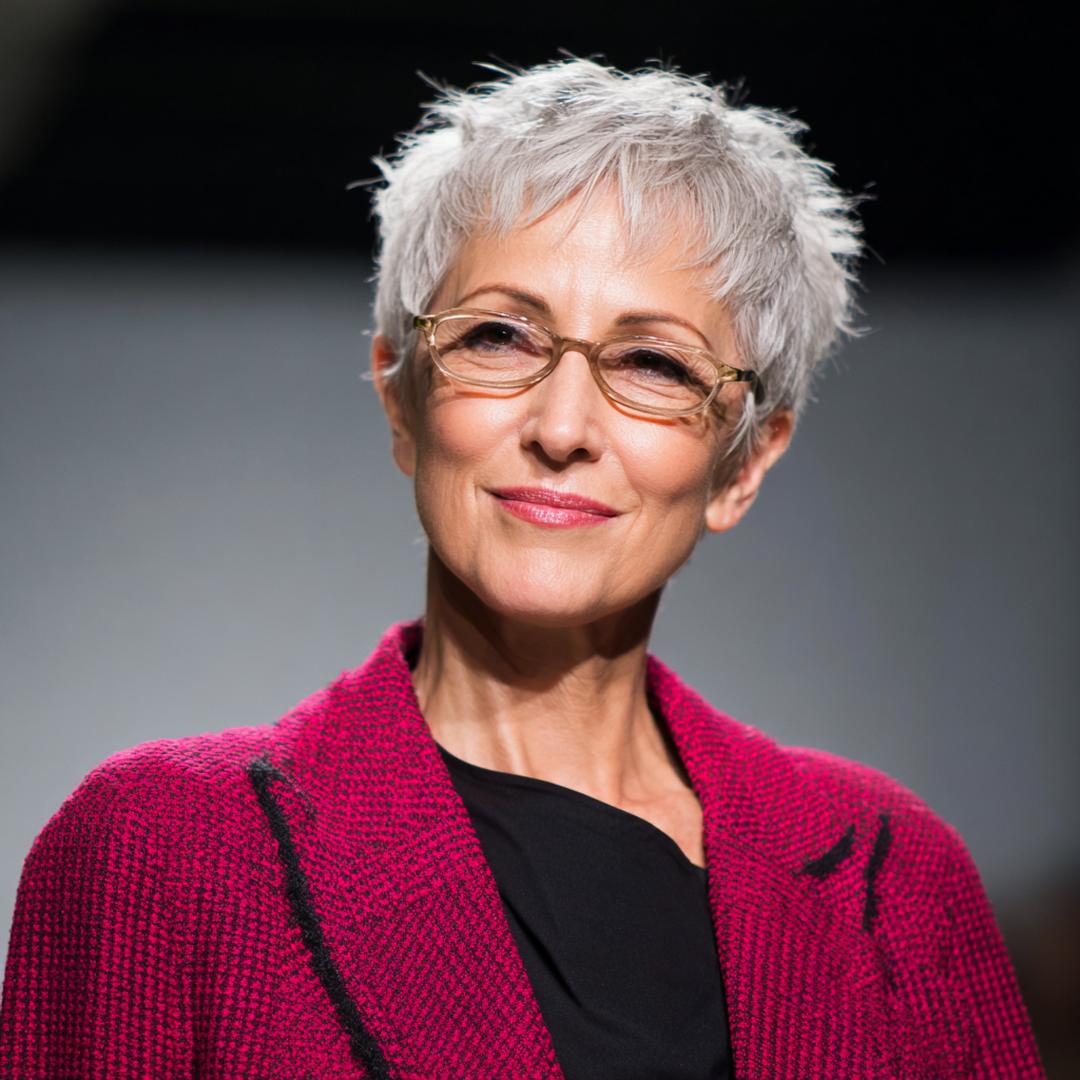 Spiky Silver Pixie Cut