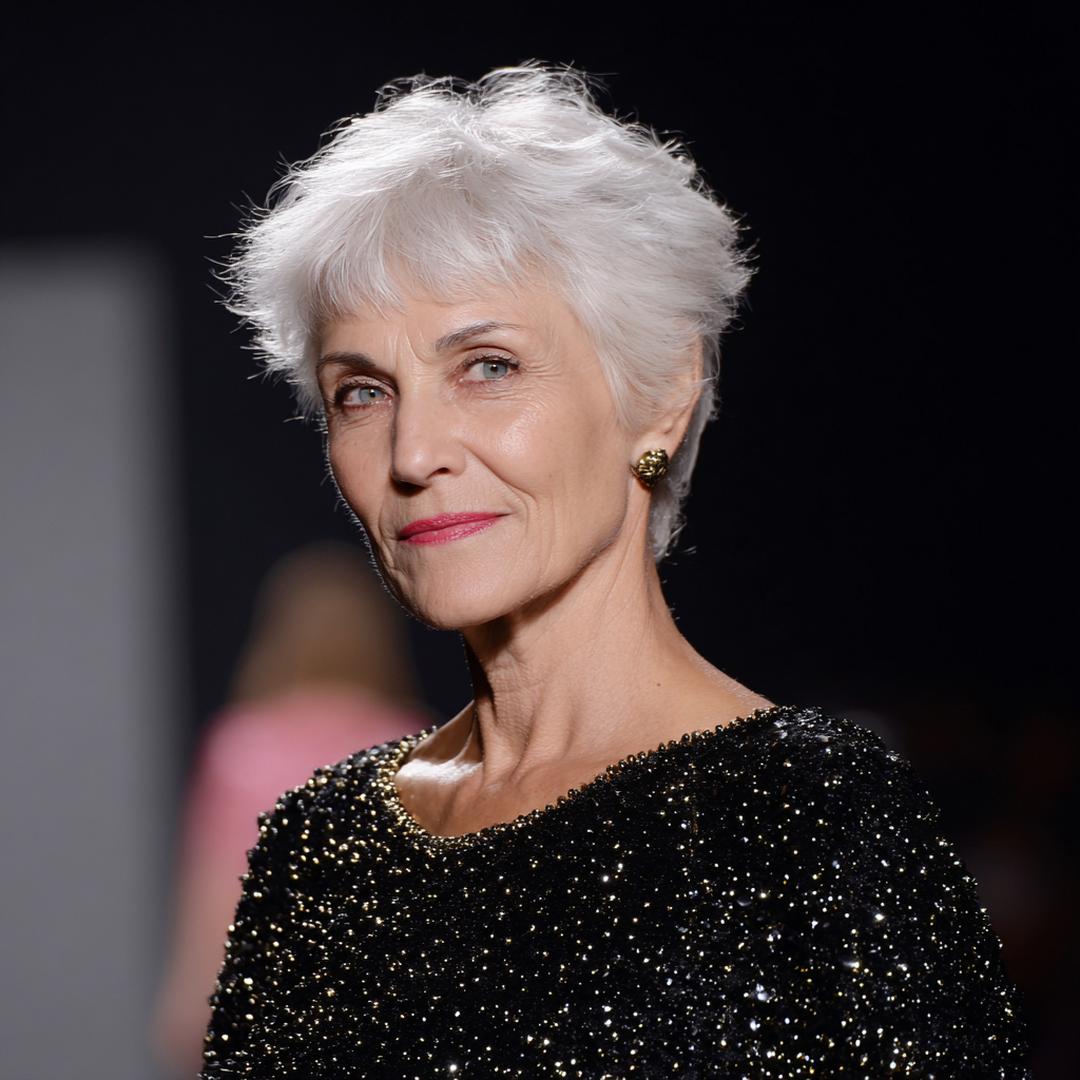 Textured White Short Pixie