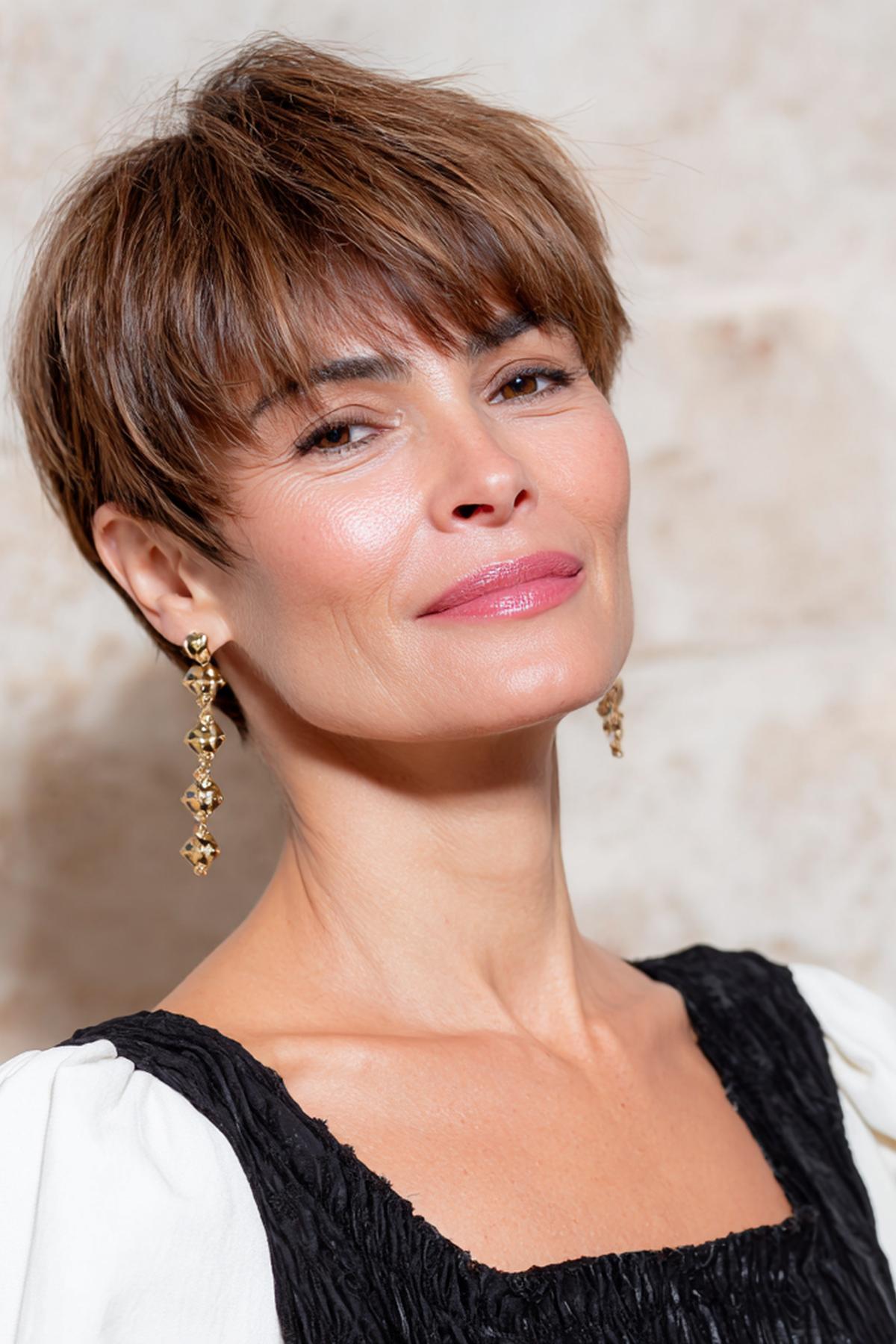 Short Brown Bob With Fringe