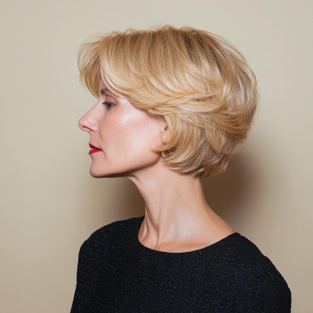 Soft Feathered Short Bob