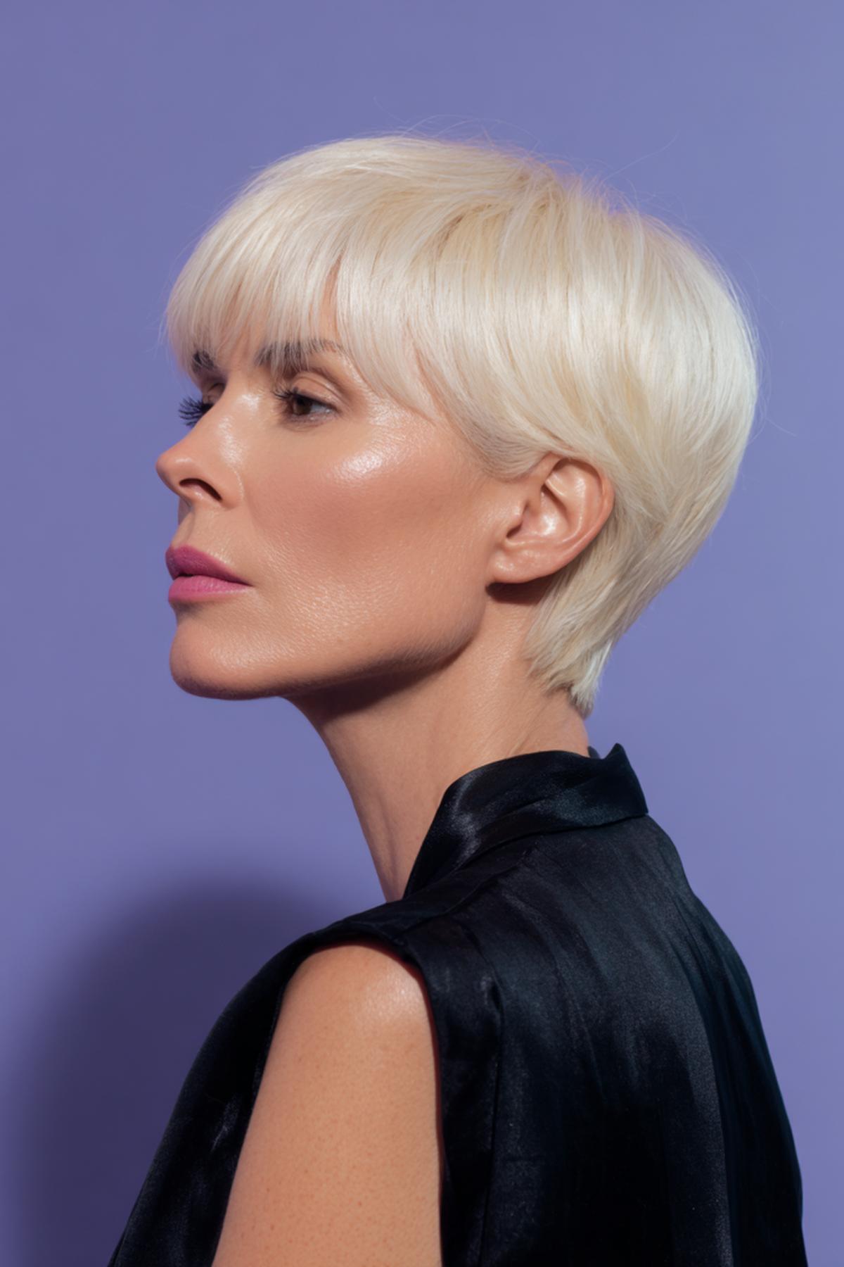 Platinum Pixie With Fringe