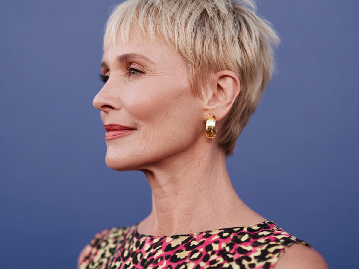 Textured Blonde Pixie Cut