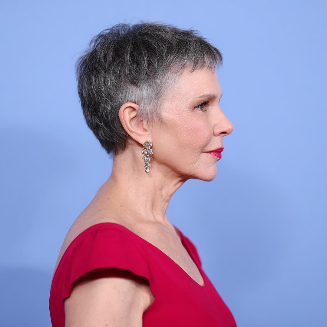 Short Gray Pixie Cut