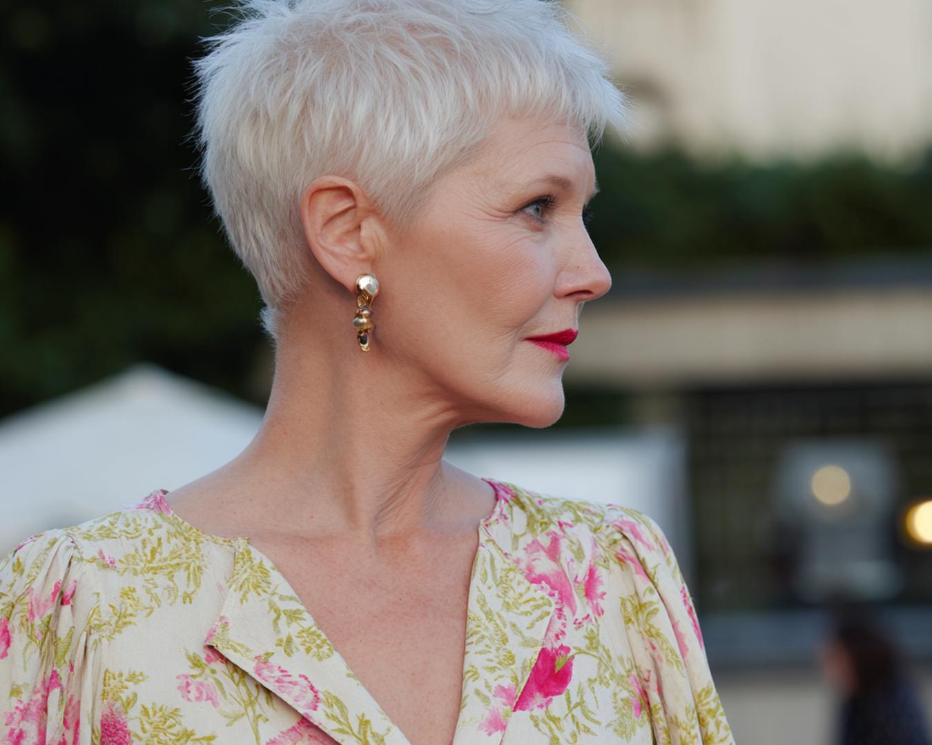 Short Spiky White Pixie