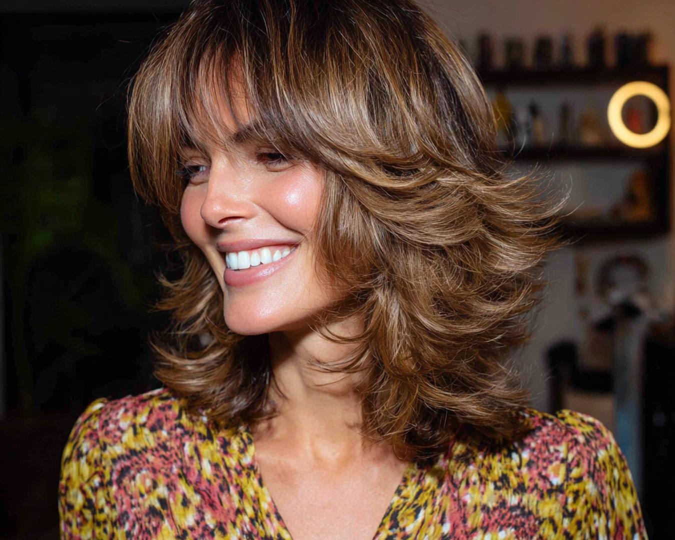 Textured Medium Layers With Bangs