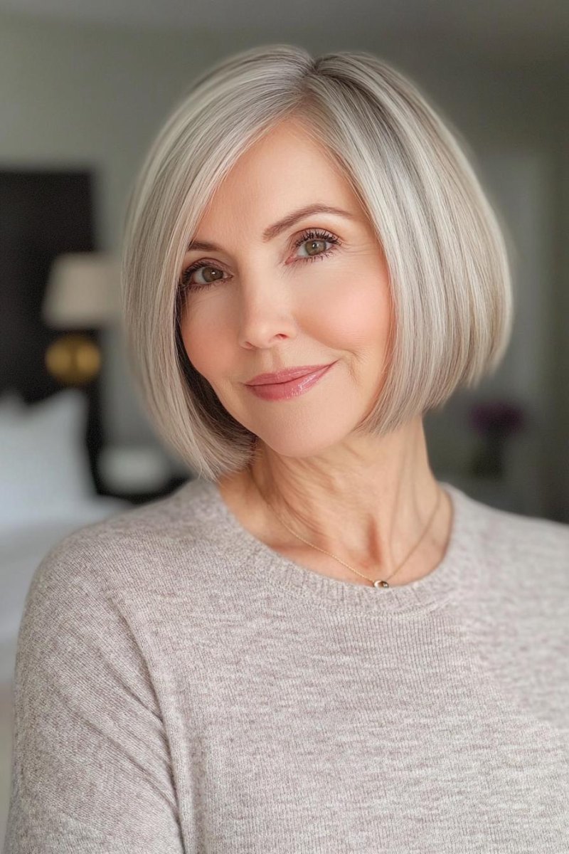 Bob Frisuren feines Haar ab 50 für mehr Volumen Tipps