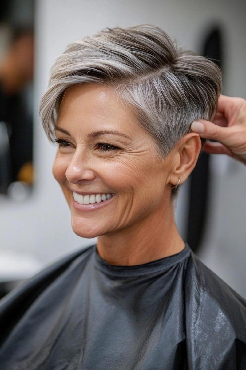 Klassischer eleganter Pixie Schnitt