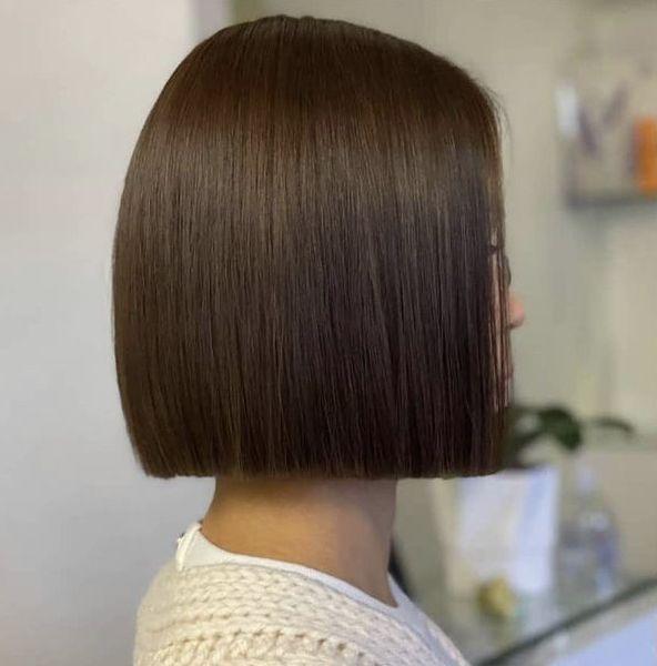 Sleek kurzer Bob glatte Haare