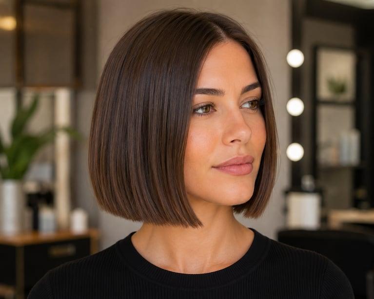 Gerader kurzer Bob Schnitt
