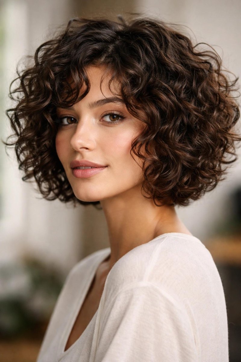 Kurzer Bob mit Locken