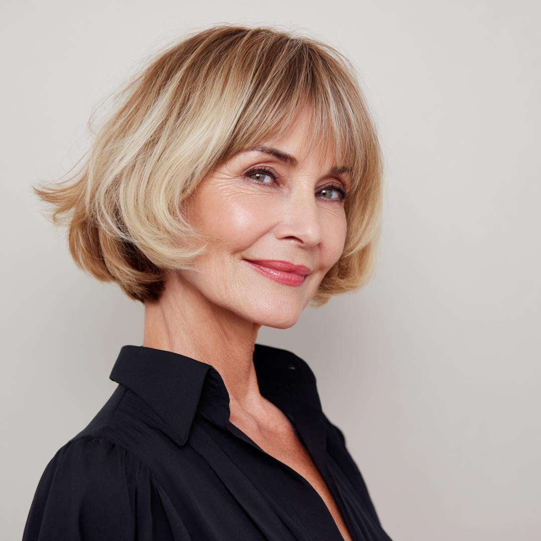 Gestufter Bob ab 50 moderne Frisuren mit Stil