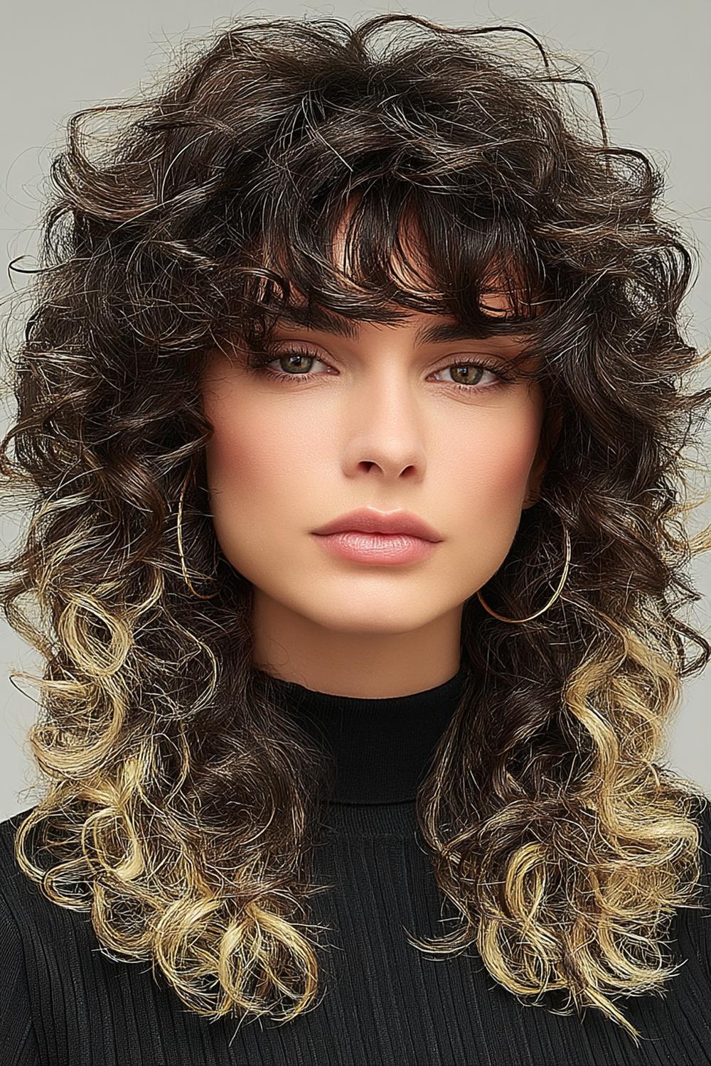 Goldene Hochzeitslocken von hinten