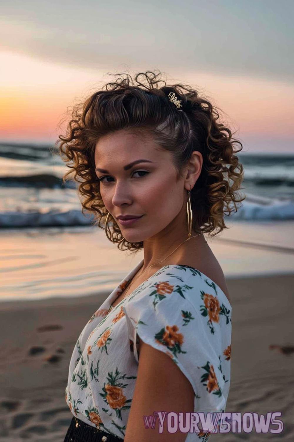 Goldene Naturlocken mit Highlights