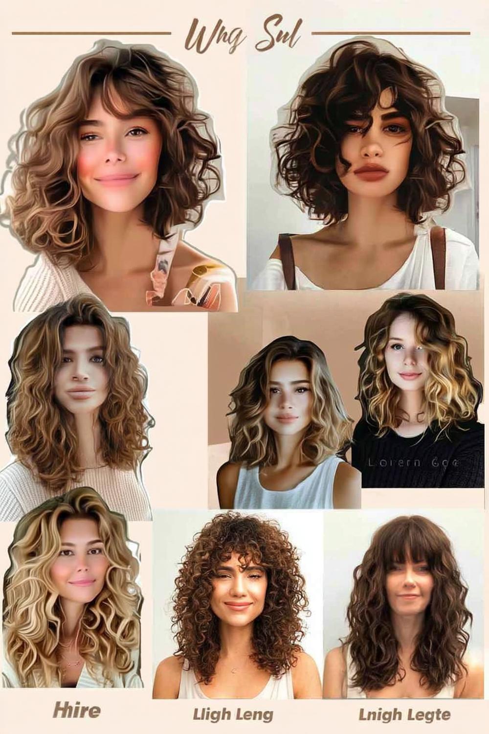 Kurze Locken mit Haarband