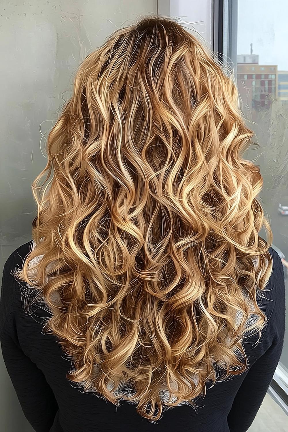 Lange Hochzeitslocken mit Pony