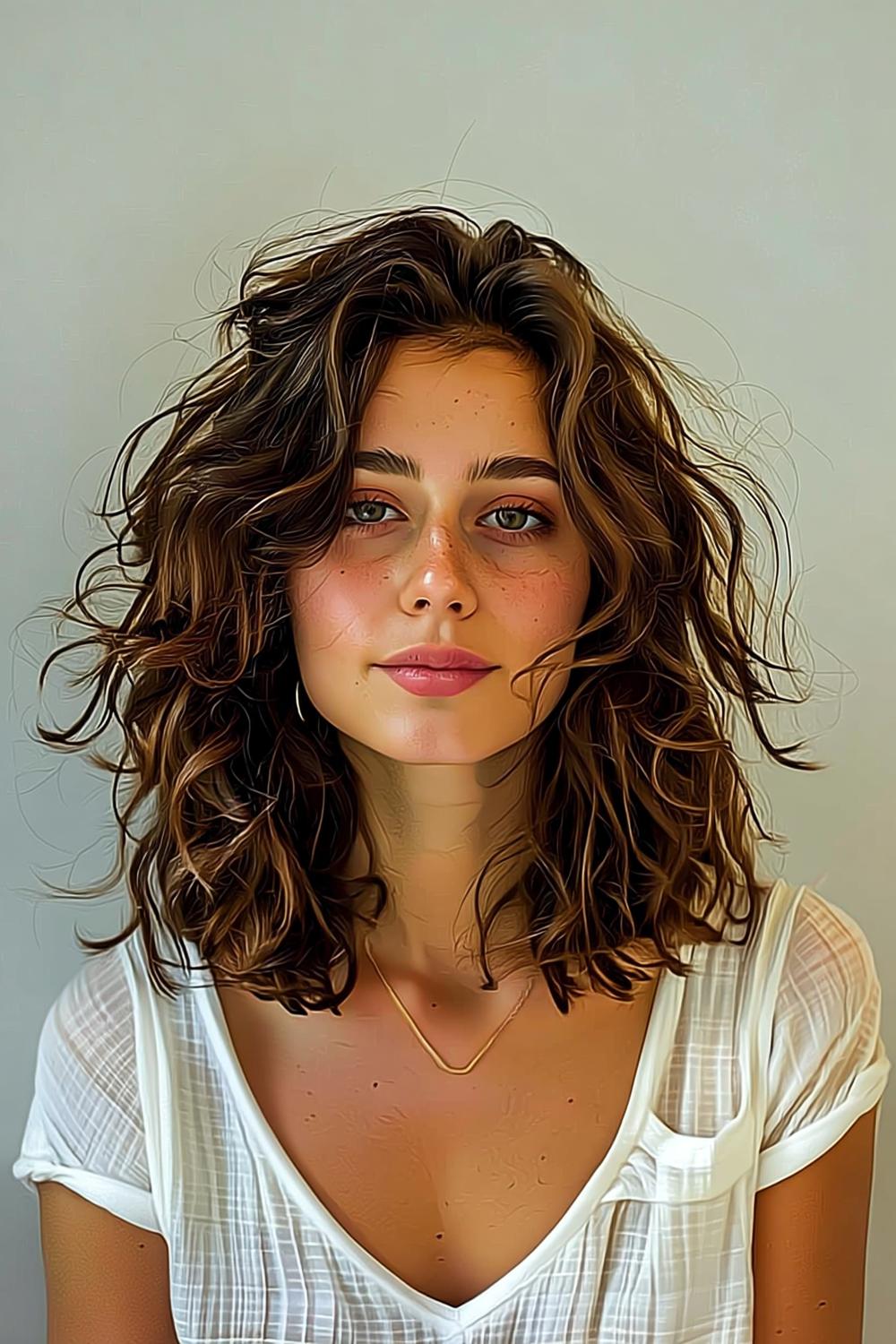 Natürliche Kurzhaarlocken mit Sommerfeeling