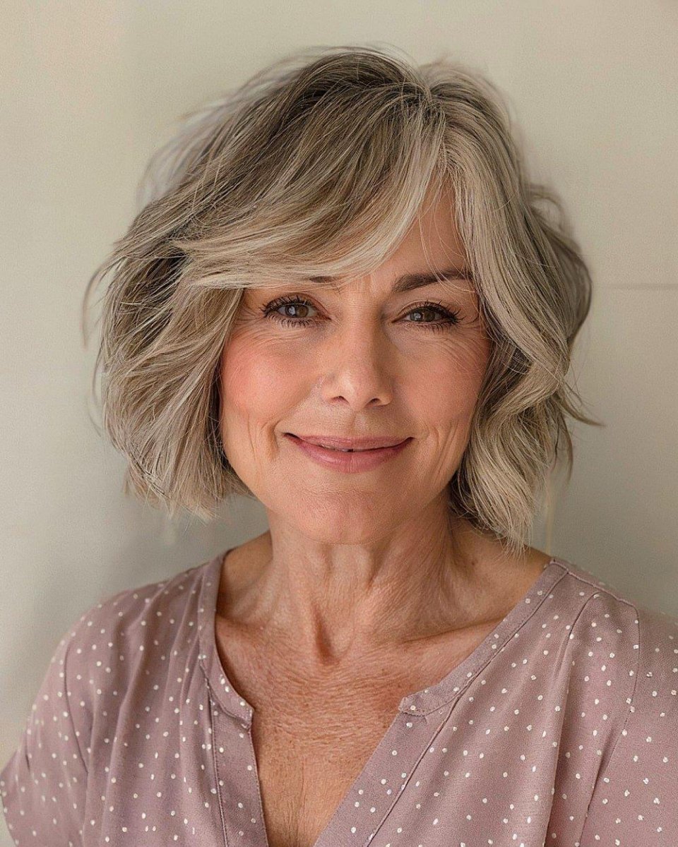 Bob Frisuren feines Haar ab 50 für mehr Volumen Tipps