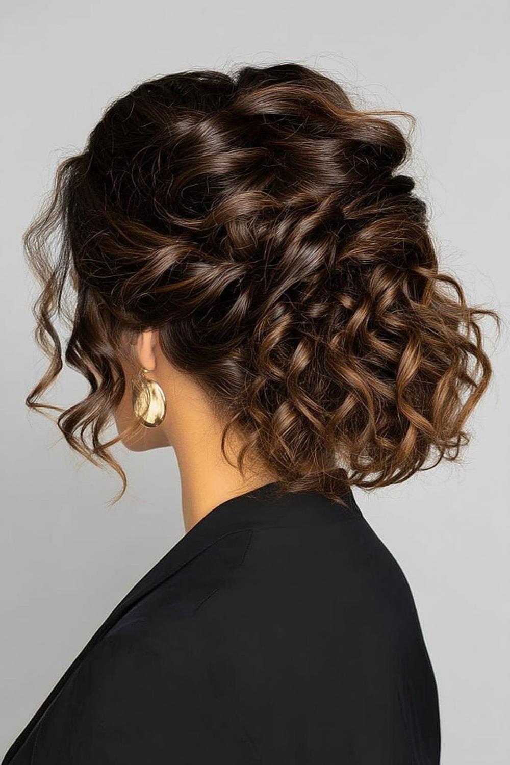 Messy Bun mit Locken: Anleitung für Volumen und Halt