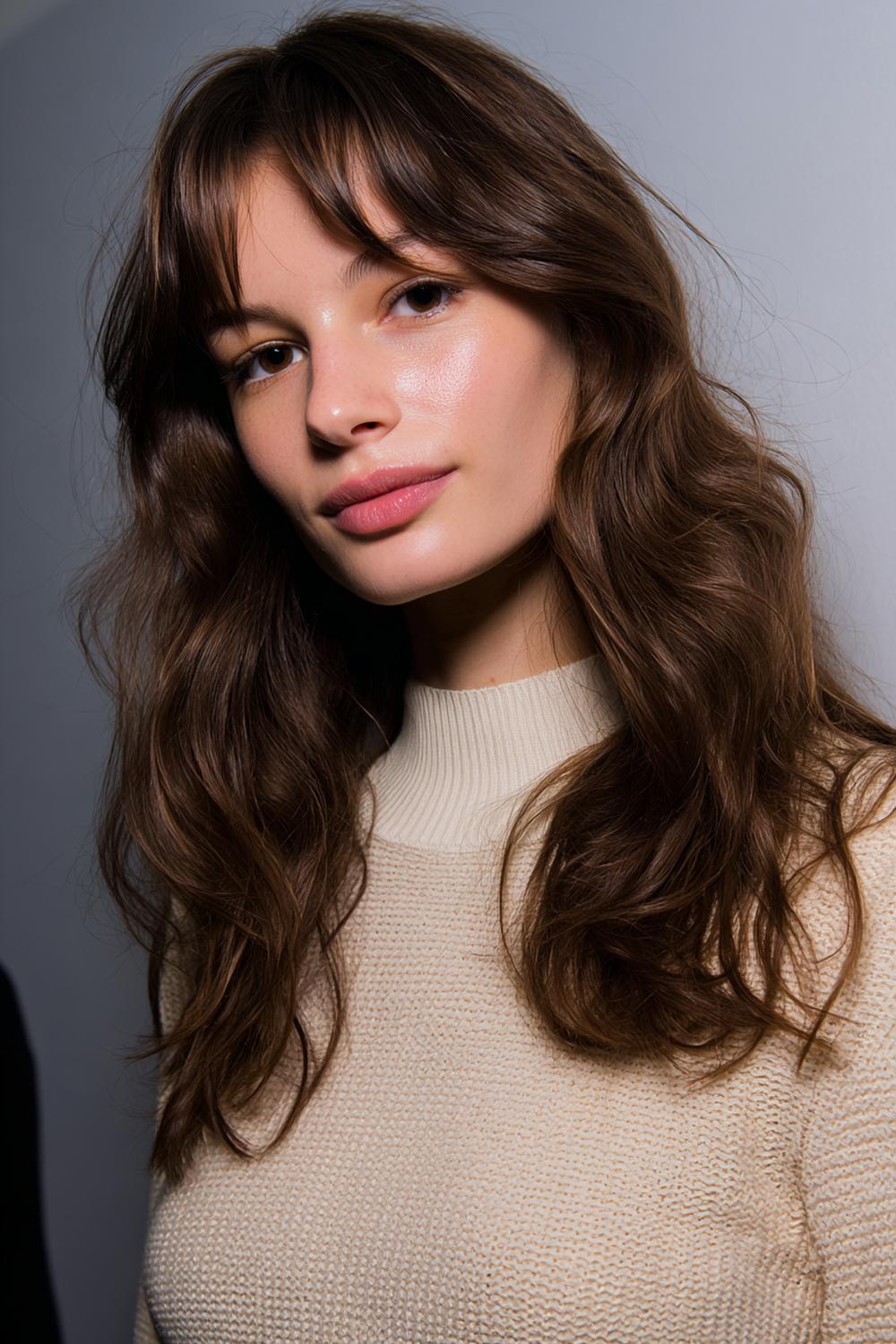 7. Minimal Hair Looks 2026: Soft-S-Curve Wellen im langen, einfarbigen Haar