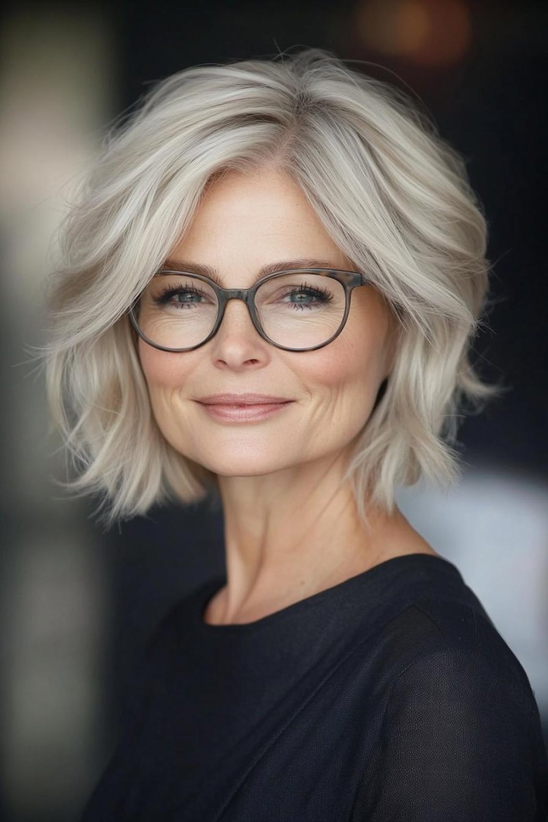 Gestufter Bob ab 50 moderne Frisuren mit Stil