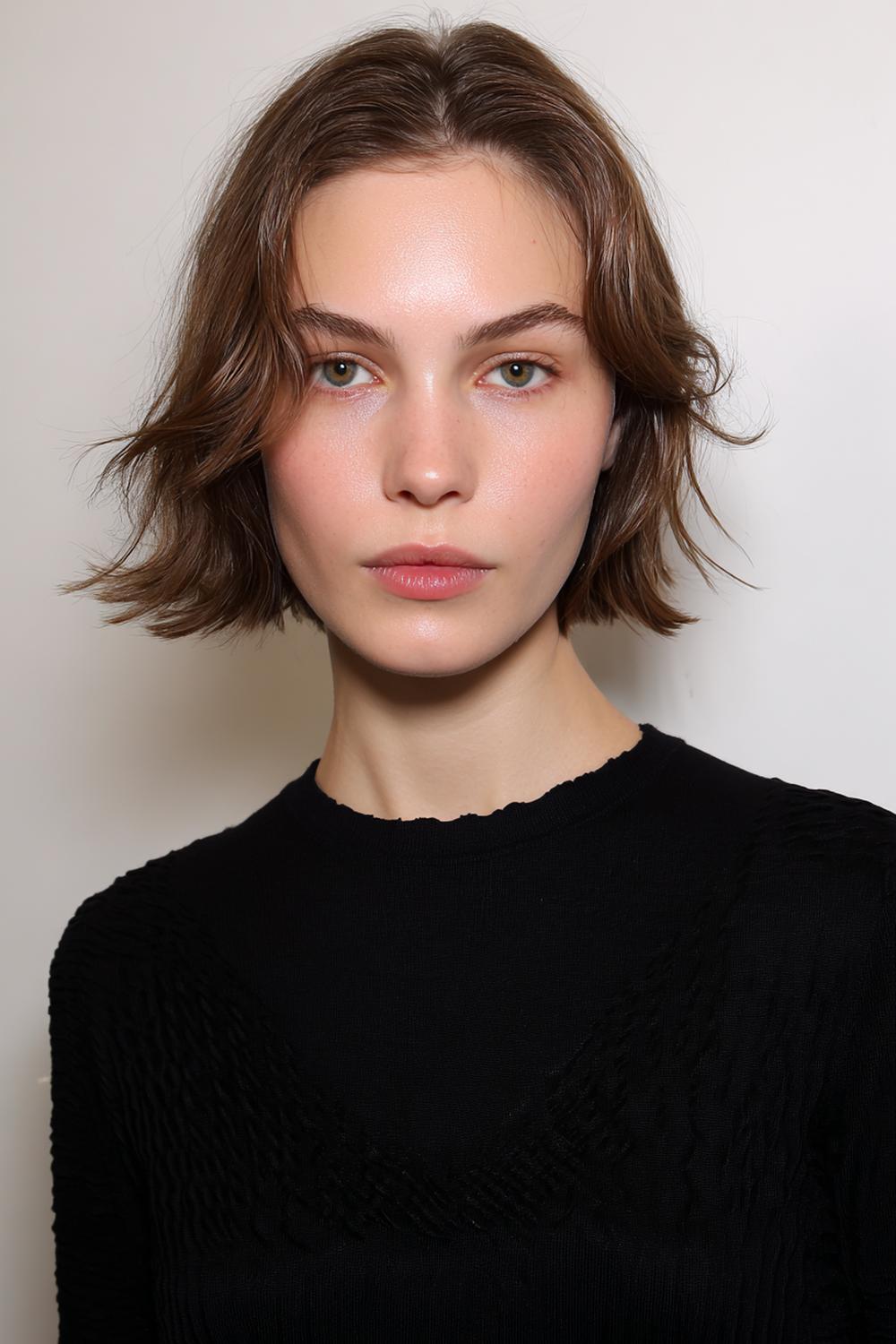 1. Must Try Frisuren 2026: Glossy Glass-Bob mit Mittelscheitel