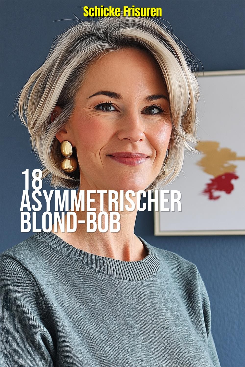Asymmetrischer Blond-Bob