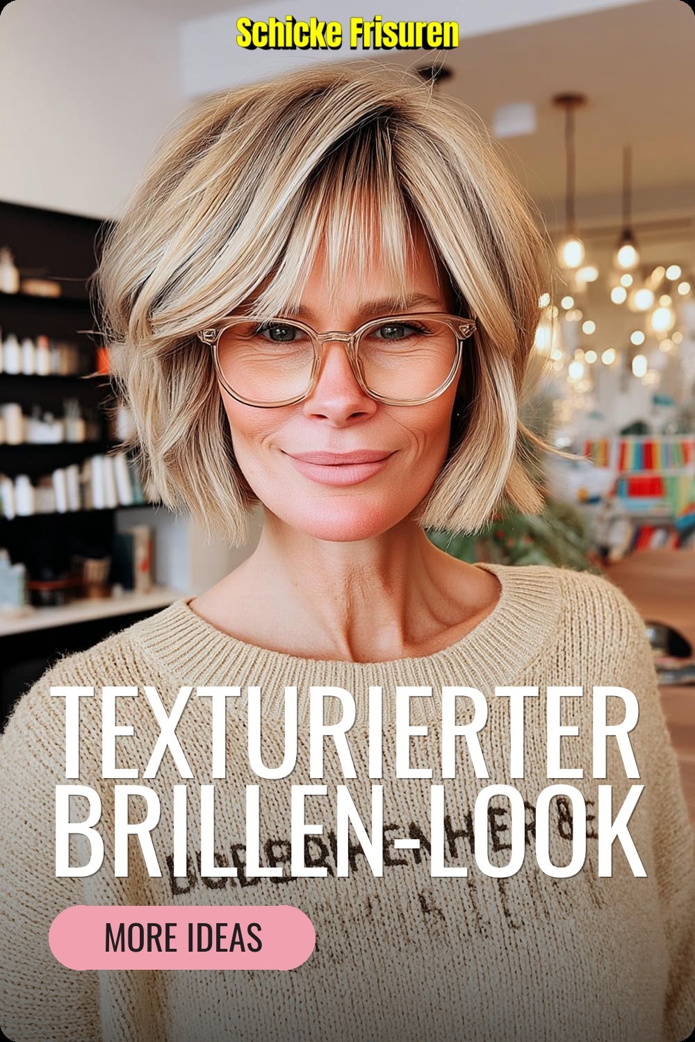 Texturierter Brillen-Look