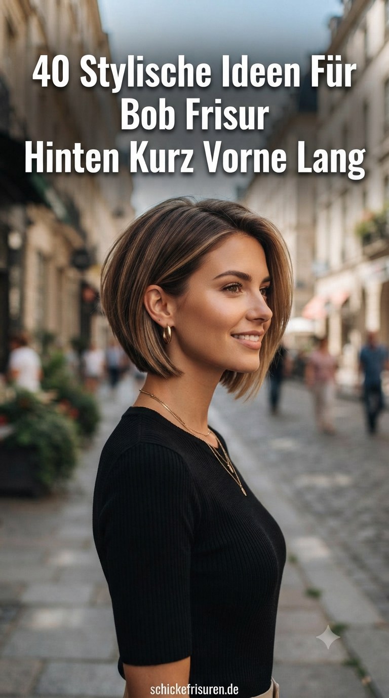 40 Stylische Ideen Für Bob Frisur Hinten Kurz Vorne Lang