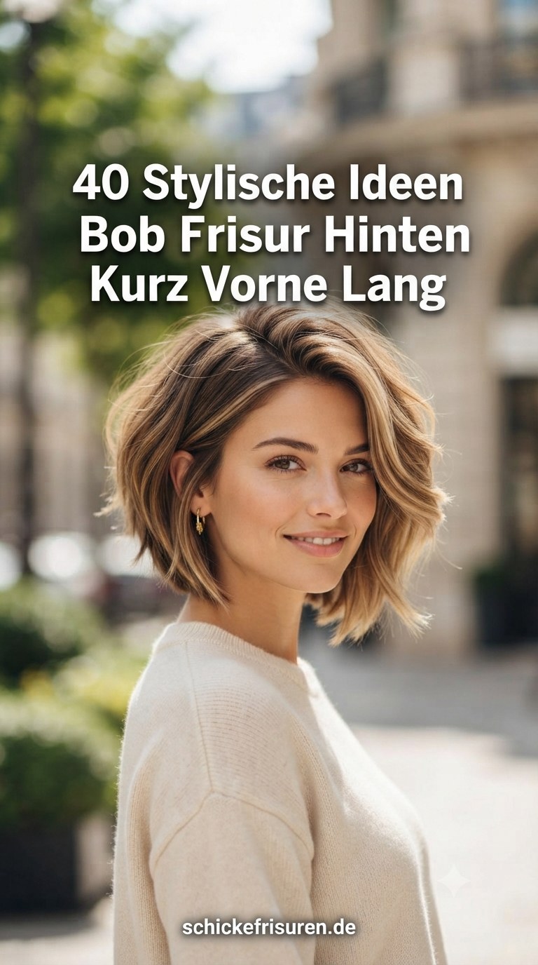 40 Stylische Ideen Für Bob Frisur Hinten Kurz Vorne Lang
