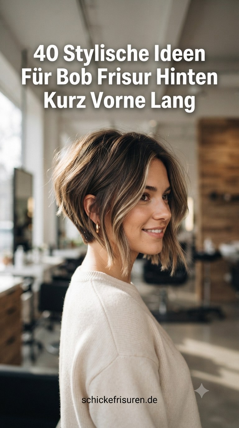 40 Stylische Ideen Für Bob Frisur Hinten Kurz Vorne Lang