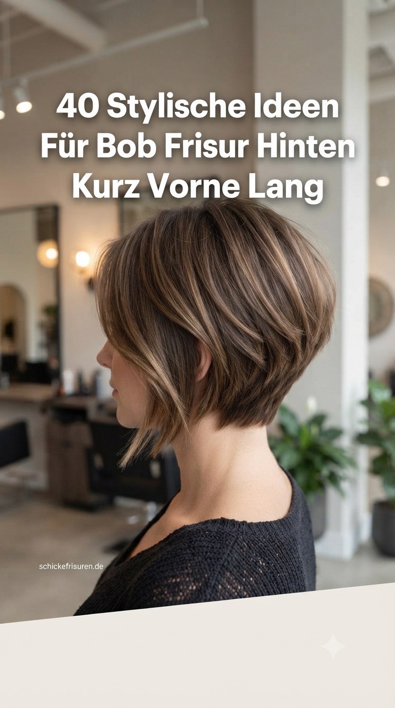 40 Stylische Ideen Für Bob Frisur Hinten Kurz Vorne Lang