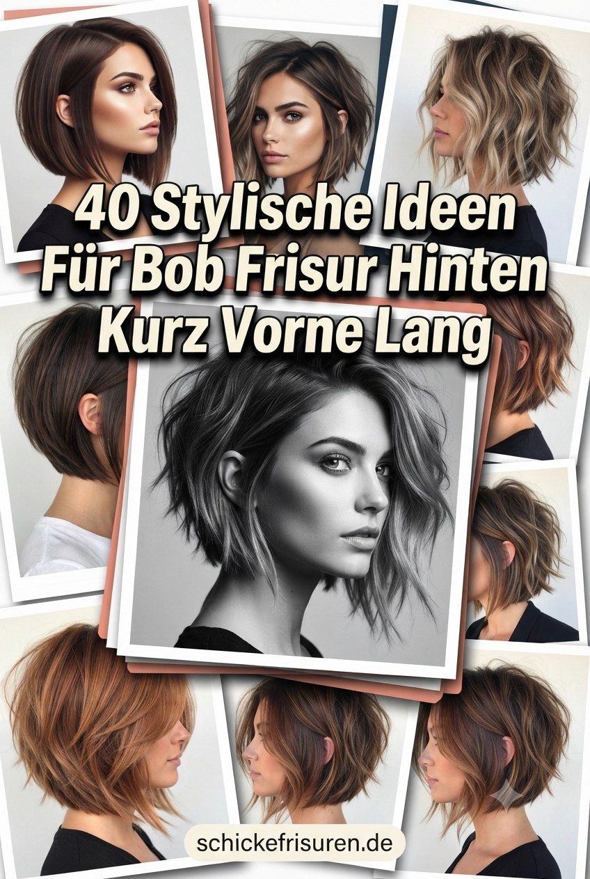 40 Stylische Ideen Für Bob Frisur Hinten Kurz Vorne Lang