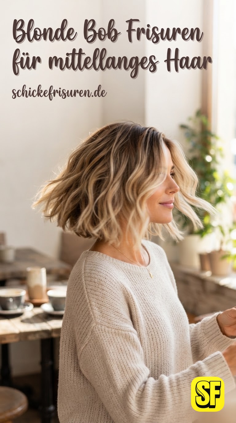 Blonde Bob Frisuren für mittellanges Haar