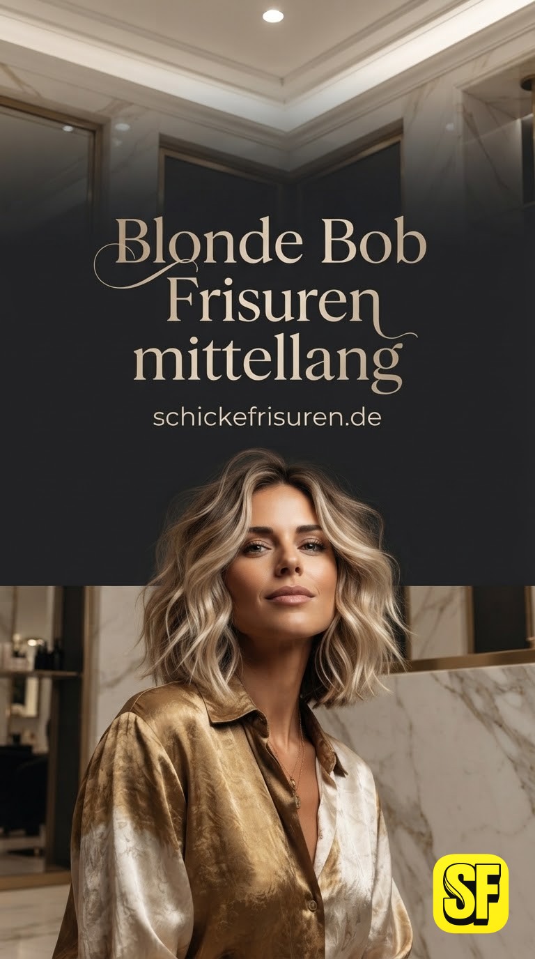 Blonde Bob Frisuren mittellang