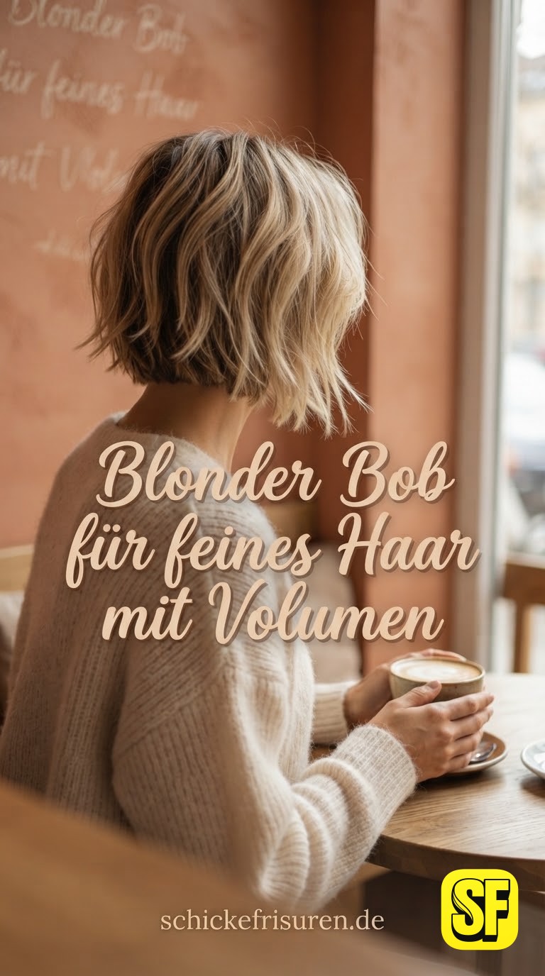 Blonder Bob für feines Haar mit Volumen